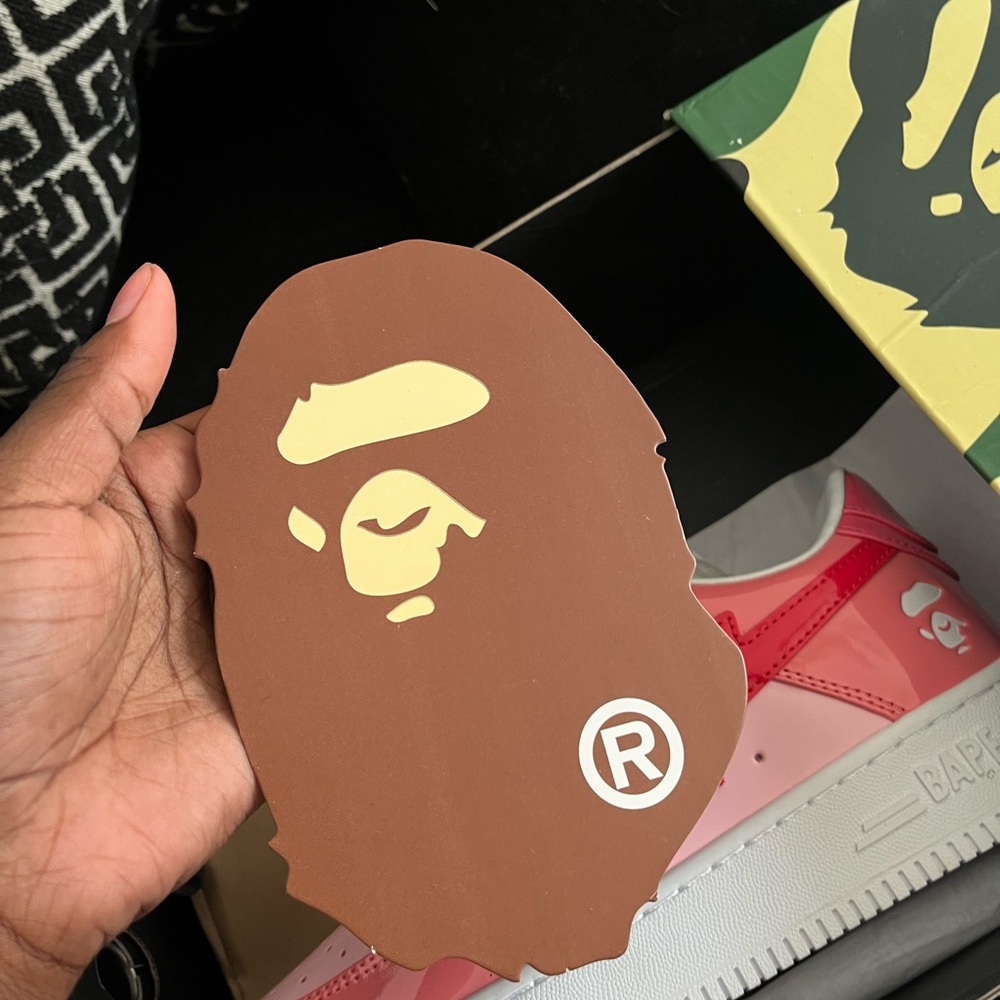 Bape Kids Sneakers in Pink and White